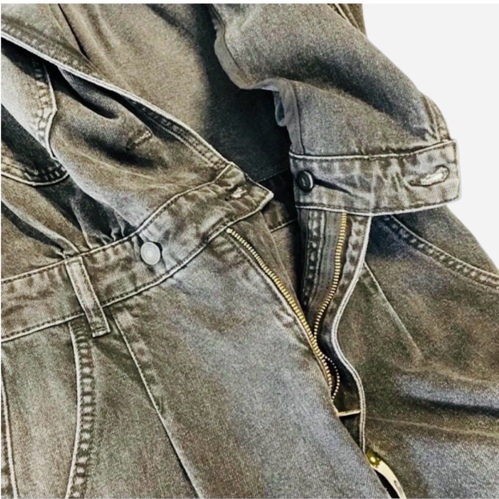 NWOT Free People We The Free Black Denim Maris - Picture 10 of 13
